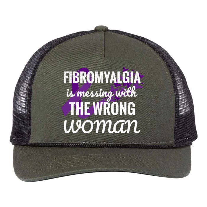 Fibromyalgia Fibro Warrior Meaningful Gift Retro Rope Trucker Hat Cap