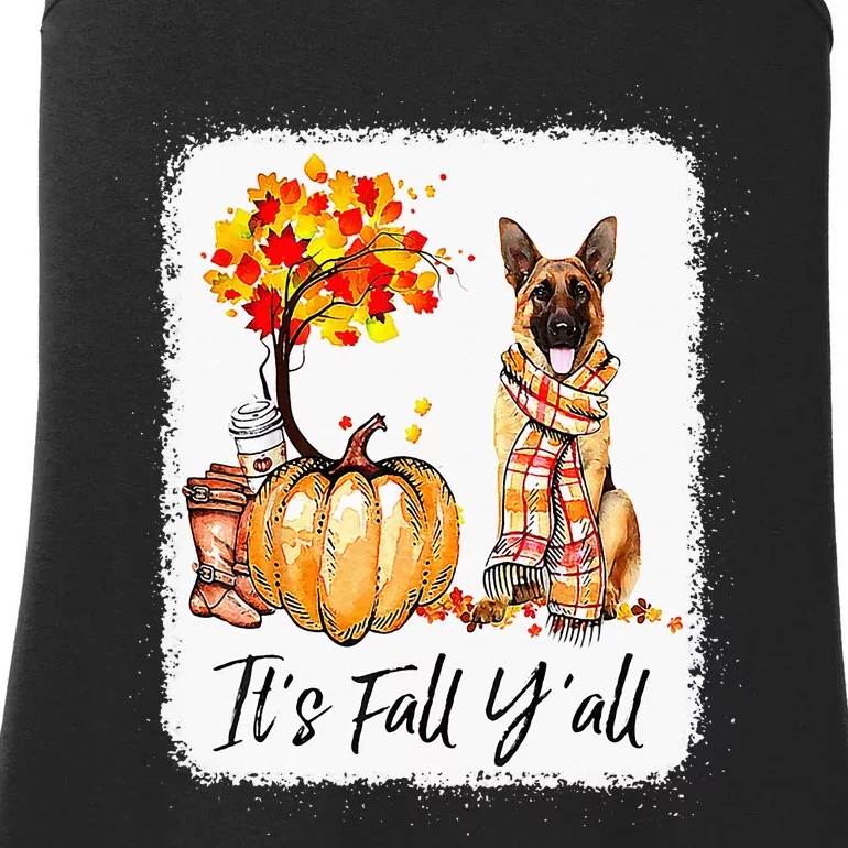 Fall Festivities with German Shepherd Dog Halloween & Thanksgiving Ladies Essential Tank