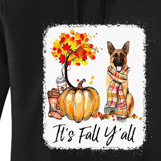 Fall Festivities with German Shepherd Dog Halloween & Thanksgiving Women's Pullover Hoodie