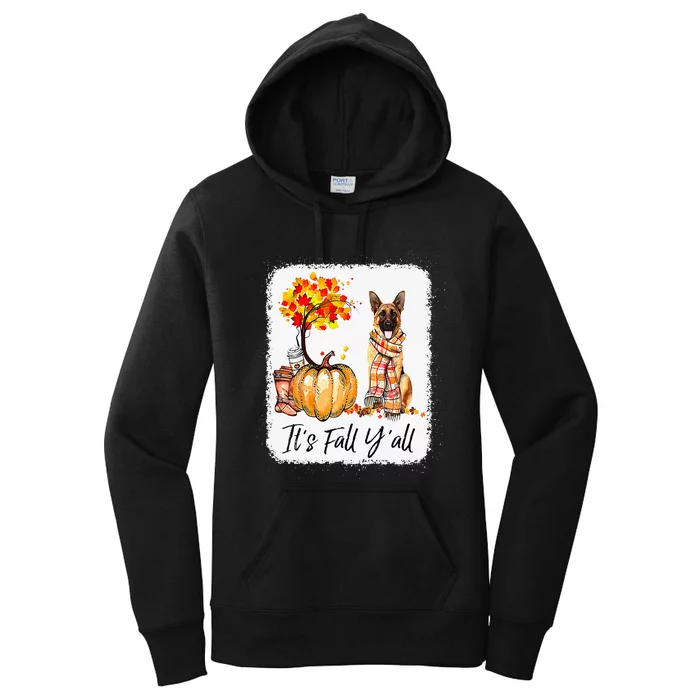 Fall Festivities with German Shepherd Dog Halloween & Thanksgiving Women's Pullover Hoodie