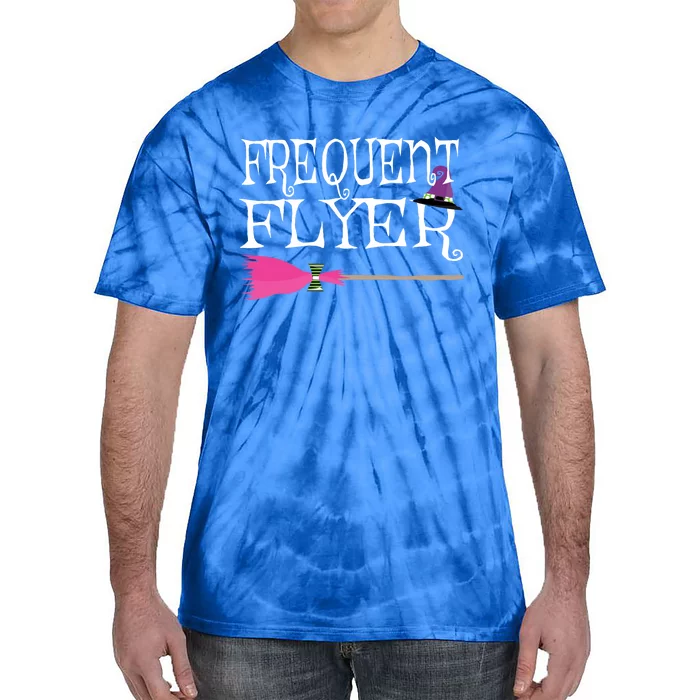 Frequent Flyer Witch Funny Cute Halloween Gift Tie-Dye T-Shirt