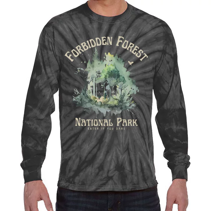 Forbidden Forest Wizard National Park Tie-Dye Long Sleeve Shirt