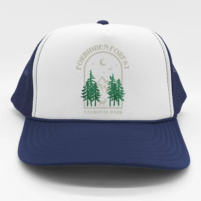 Forbidden Forest Wizard National Park Trucker Hat