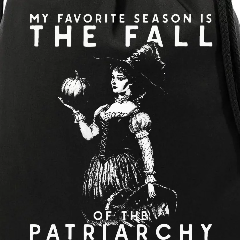 Funny Feminist Witch My Favorite Season Drawstring Bag