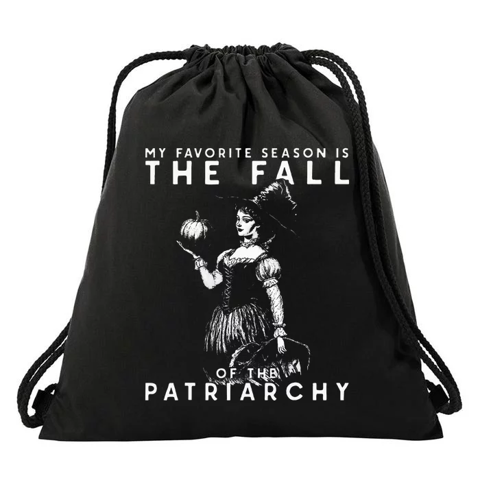 Funny Feminist Witch My Favorite Season Drawstring Bag