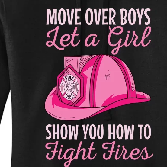 Firewoman Firefighter Women Volunteer Firefighting Rescuer Women's Pullover Hoodie