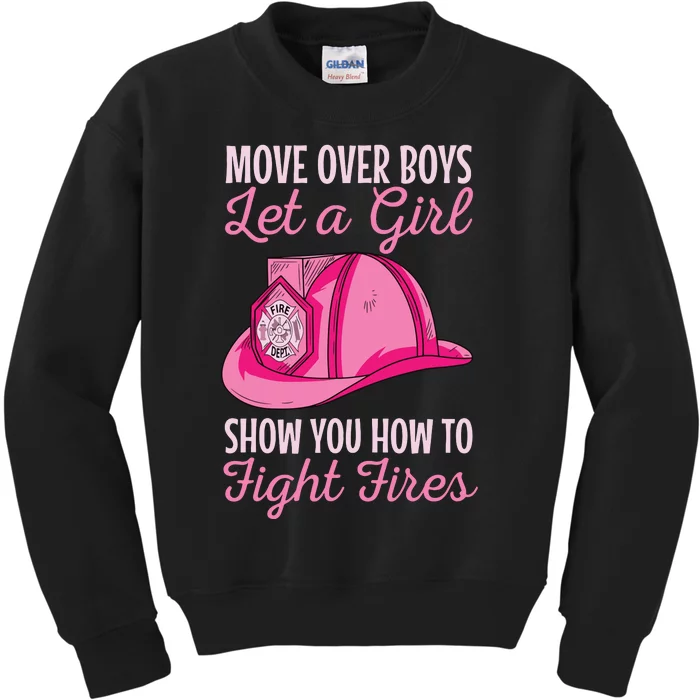 Firewoman Firefighter Women Volunteer Firefighting Rescuer Kids Sweatshirt