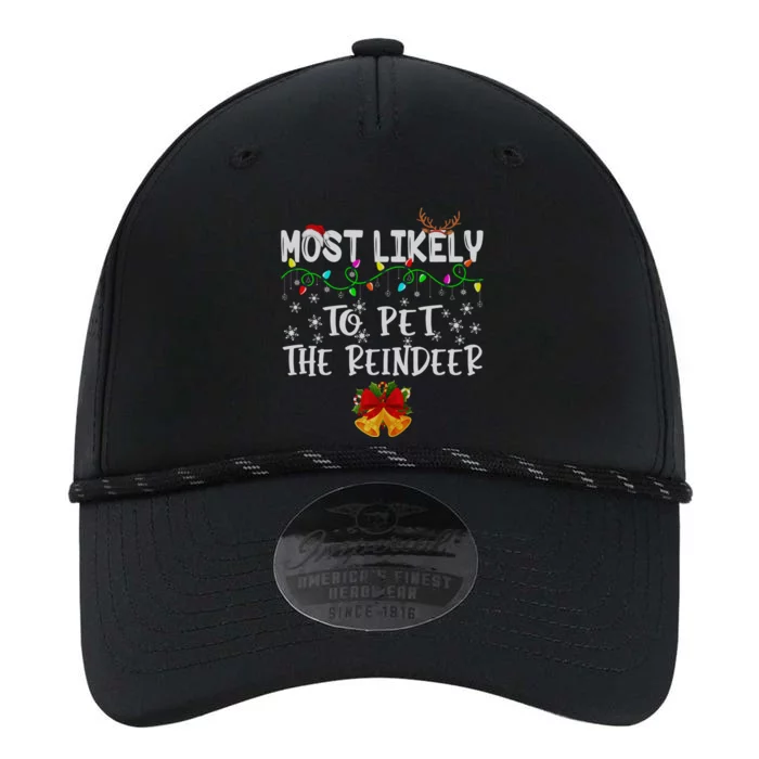 Funny Family Xmas Most Likely To Pet The Reindeer Gift Performance The Dyno Cap