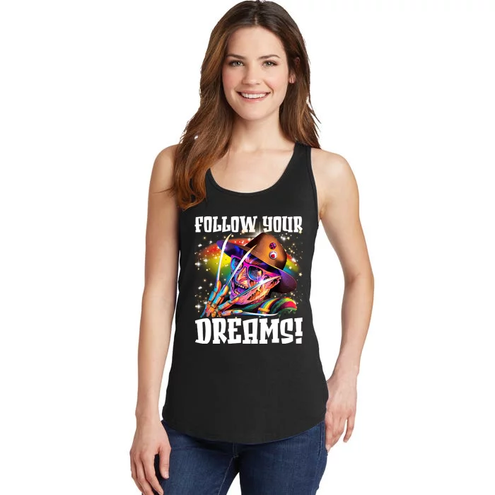 Freddy Follow Your Dream Rainbow Freddy Nightmare Horror Halloween Ladies Essential Tank