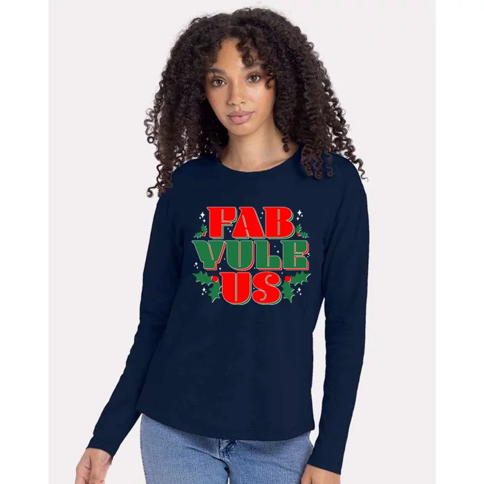 Funny Fab Yule Us Christmas Womens Cotton Relaxed Long Sleeve T-Shirt