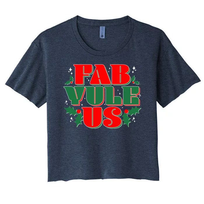 Funny Fab Yule Us Christmas Women's Crop Top Tee