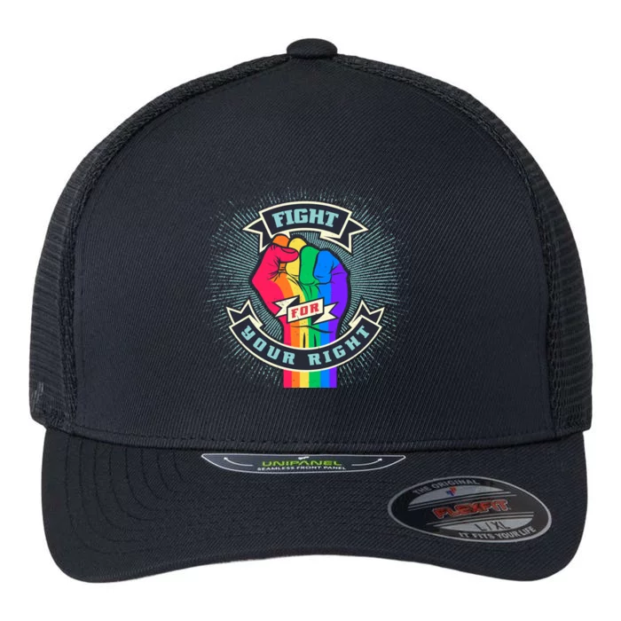 Fight For Your Right LGBT Pride Flexfit Unipanel Trucker Cap