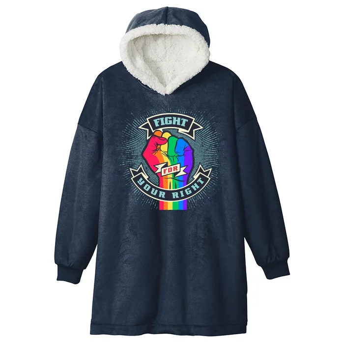 Fight For Your Right LGBT Pride Hooded Wearable Blanket