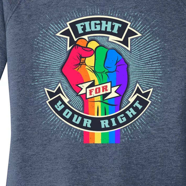 Fight For Your Right LGBT Pride Women's Perfect Tri Tunic Long Sleeve Shirt