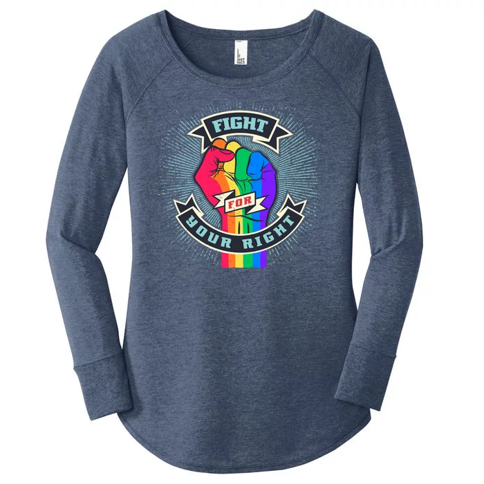 Fight For Your Right LGBT Pride Women's Perfect Tri Tunic Long Sleeve Shirt