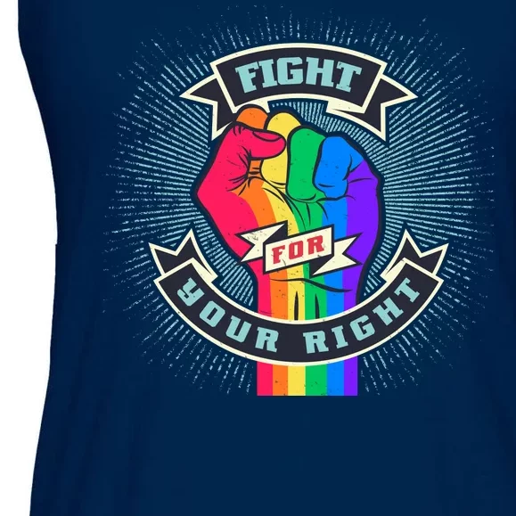 Fight For Your Right LGBT Pride Ladies Essential Flowy Tank