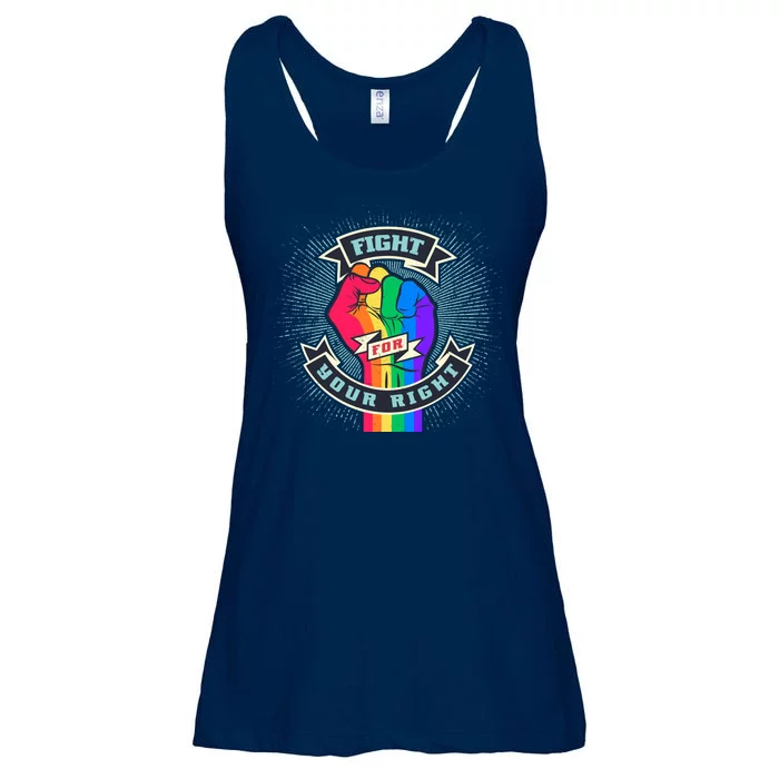 Fight For Your Right LGBT Pride Ladies Essential Flowy Tank