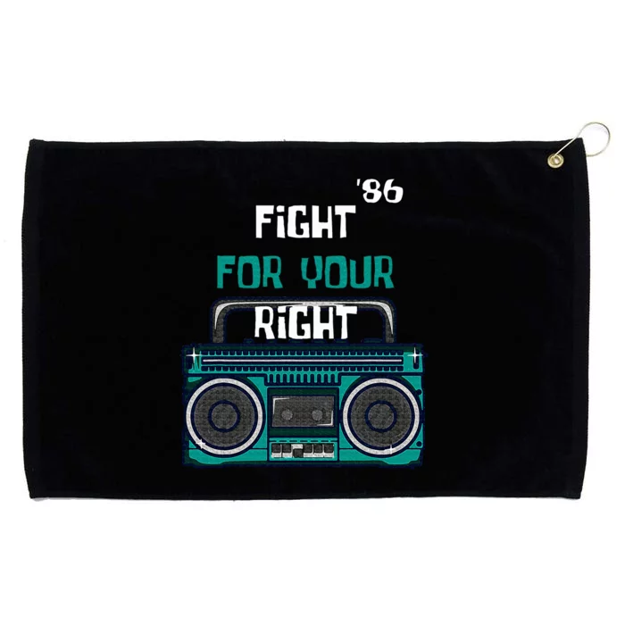 Fight For Your Right Ghetto Blaster Pop Band Musician Grommeted Golf Towel