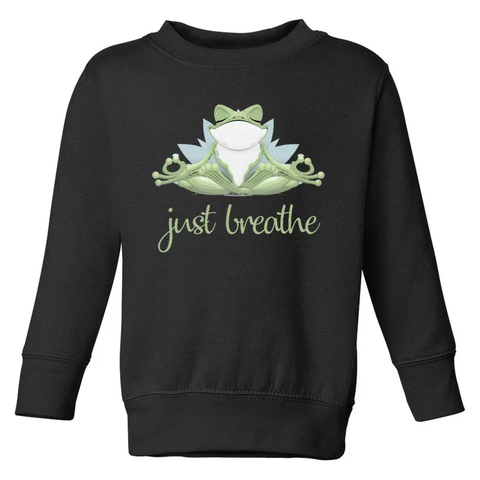 Funny Frog Yoga Meditation Tee Pilates Yoga Animals Lover Toddler Sweatshirt