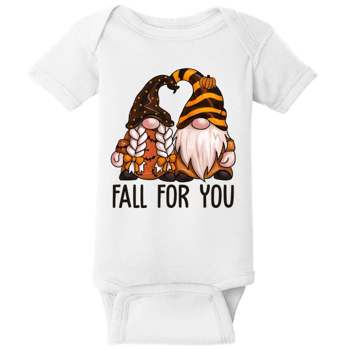 Fall For You Gnome Cute Baby Bodysuit