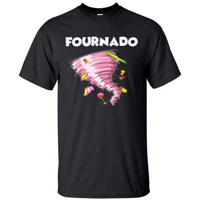 Fournado Four Year Old 4th Birthday Tornado Tall T-Shirt