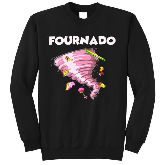 Fournado Four Year Old 4th Birthday Tornado Tall Sweatshirt