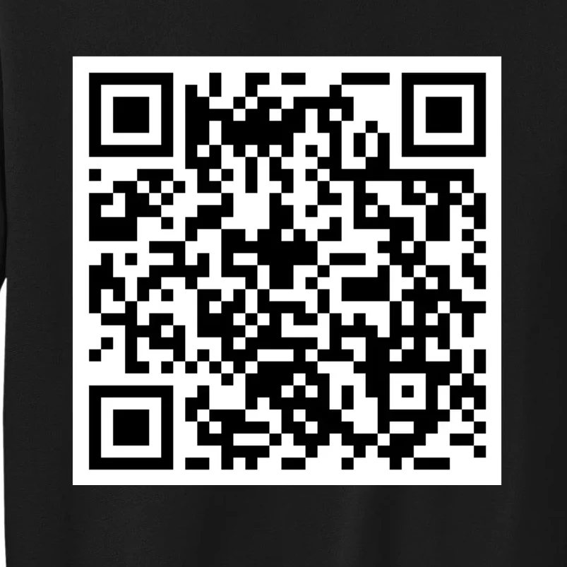 Funny F You Qr Code Design Tall Sweatshirt