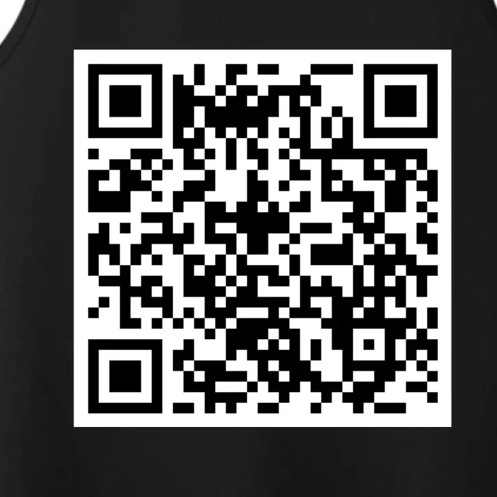 Funny F You Qr Code Design Performance Tank