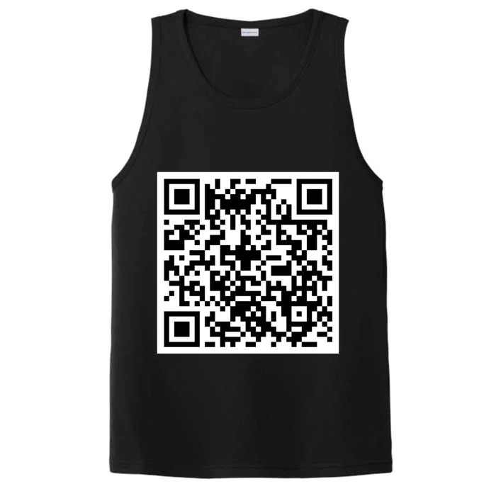 Funny F You Qr Code Design Performance Tank