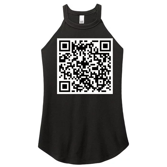 Funny F You Qr Code Design Women’s Perfect Tri Rocker Tank