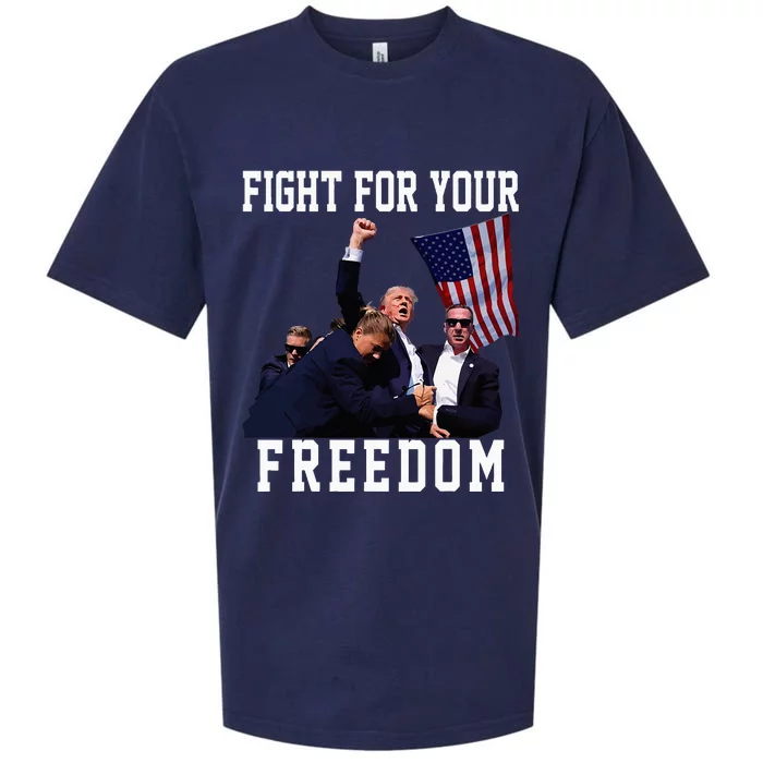 Fight For Your Liberty Freedom 2024 Trump Support Patriotic Sueded Cloud Jersey T-Shirt