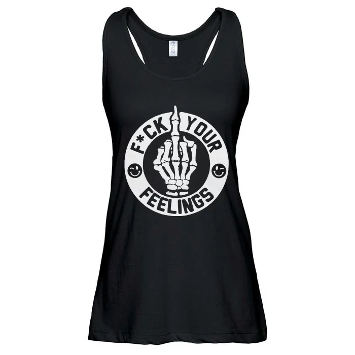 Funny Fuck Your Feelings Ladies Essential Flowy Tank