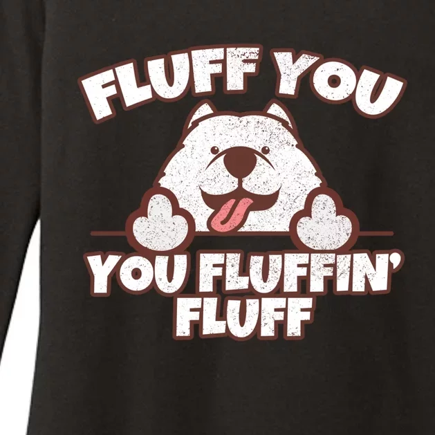 Funny Fluff You You Fluffin' Fluff Fluffy Doggie Samoyed Meaningful Gift Womens CVC Long Sleeve Shirt