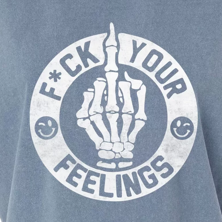 Funny Fuck Your Feelings Garment-Dyed Women's Muscle Tee