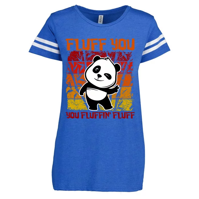 Funny Fluff You You Fluffin' Fluff Panda Bear Cute Animal Gift Enza Ladies Jersey Football T-Shirt