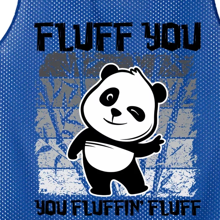 Funny Fluff You You Fluffin' Fluff Panda Bear Cute Animal Gift Mesh Reversible Basketball Jersey Tank