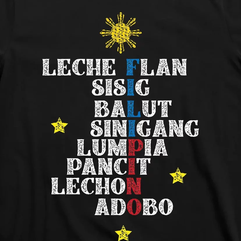 Fun Festive Yummy Filipino Traditional Food T-Shirt