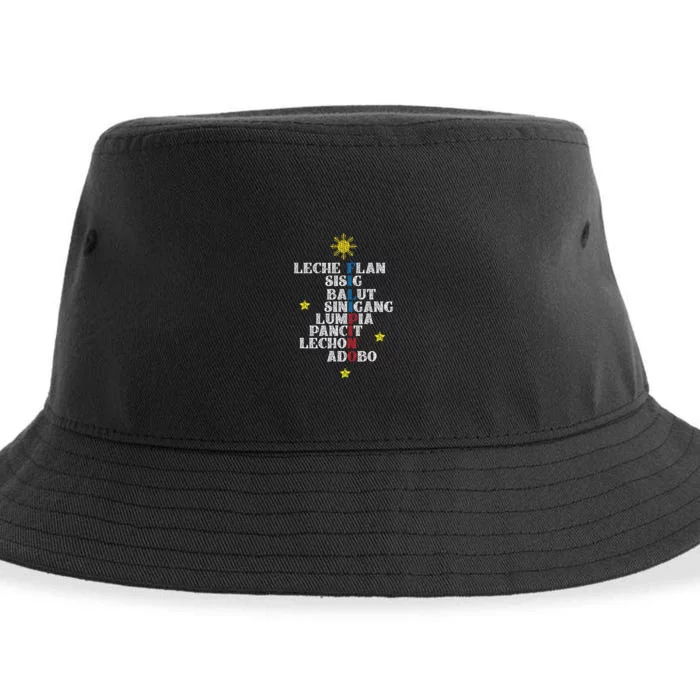 Fun Festive Yummy Filipino Traditional Food Sustainable Bucket Hat