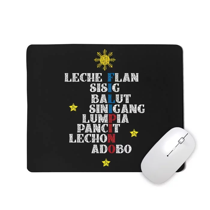 Fun Festive Yummy Filipino Traditional Food Mousepad