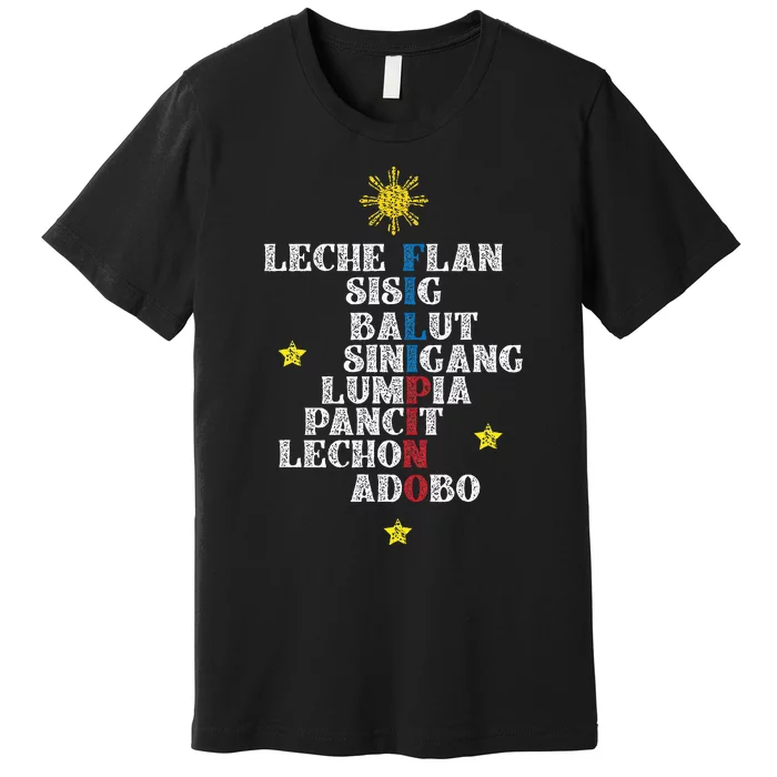 Fun Festive Yummy Filipino Traditional Food Premium T-Shirt