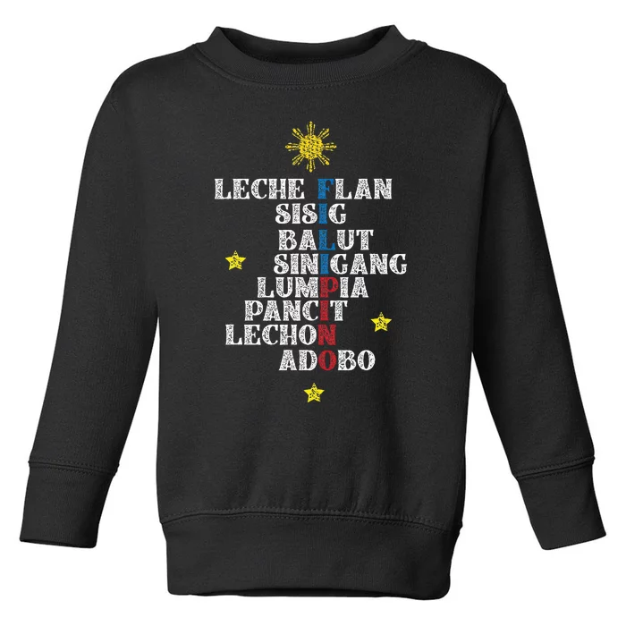 Fun Festive Yummy Filipino Traditional Food Toddler Sweatshirt