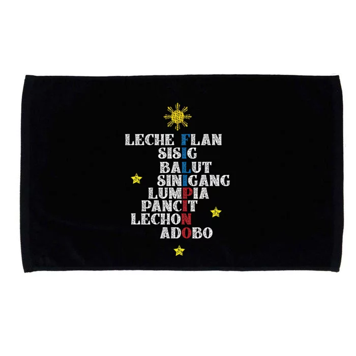 Fun Festive Yummy Filipino Traditional Food Microfiber Hand Towel