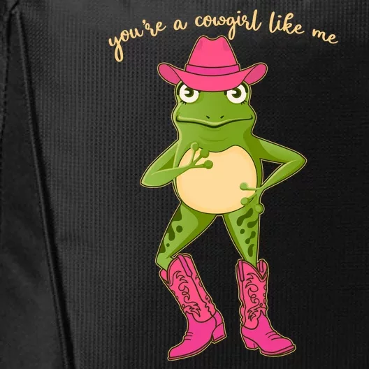 Funny Frog You're A Cowgirl Like Me City Backpack