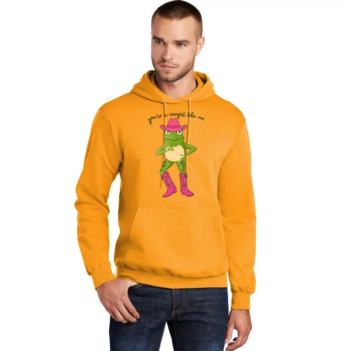 Funny Frog You're A Cowgirl Like Me Hoodie