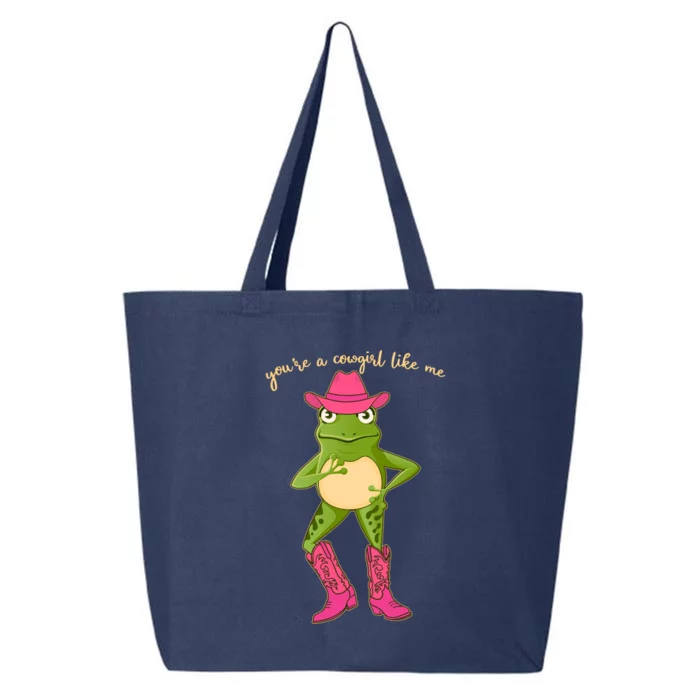 Funny Frog You're A Cowgirl Like Me 25L Jumbo Tote