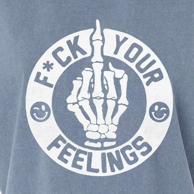 Funny Fuck Your Feelings Garment-Dyed Women's Muscle Tee