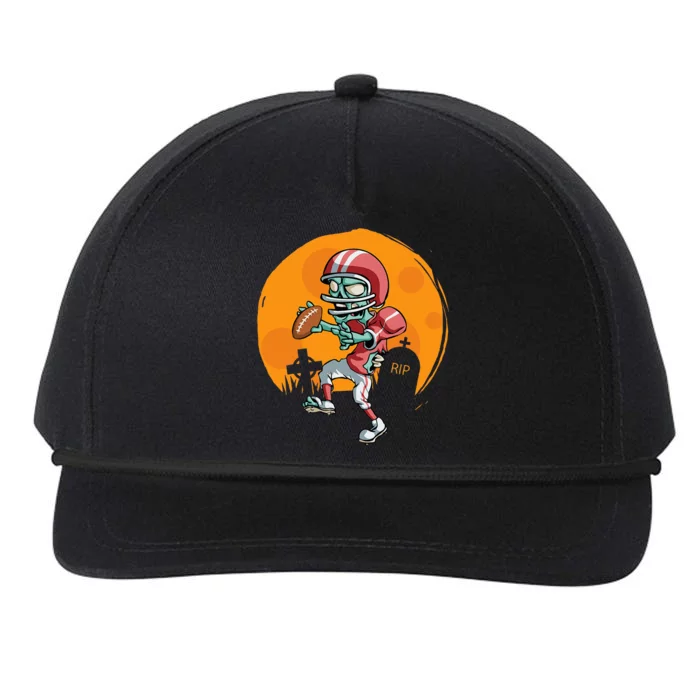 Funny Football Zombie Player Halloween Football Sport Gift Snapback Five-Panel Rope Hat