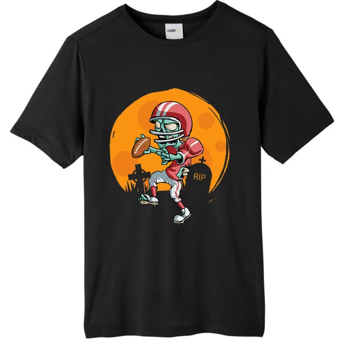 Funny Football Zombie Player Halloween Football Sport Gift ChromaSoft Performance T-Shirt