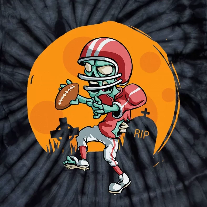 Funny Football Zombie Player Halloween Football Sport Gift Tie-Dye T-Shirt