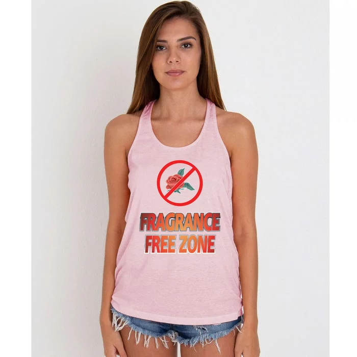 Fragrance Free Zone Chemical Sensitivity Mcs/es Cool Gift Women's Knotted Racerback Tank